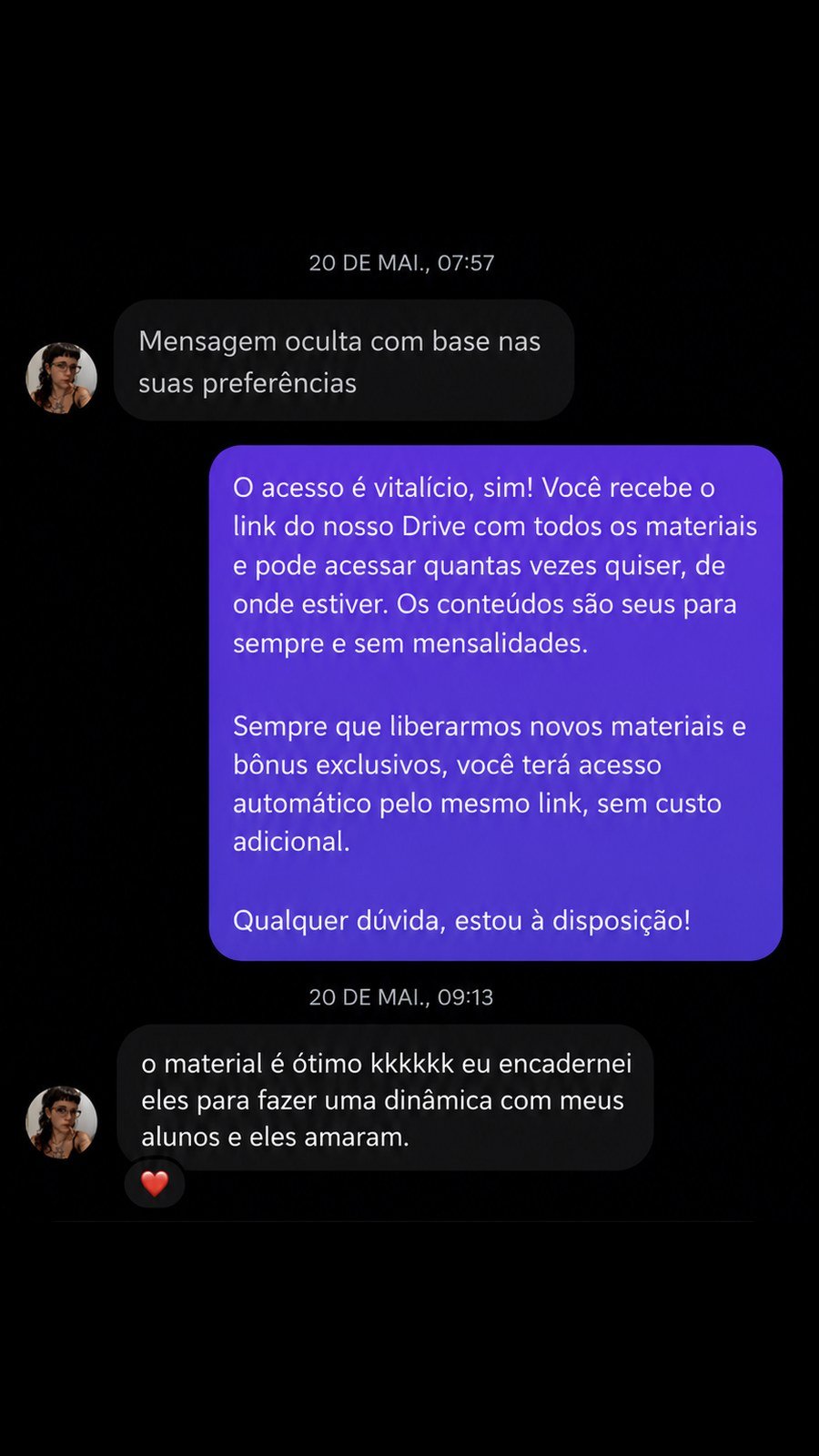 Depoimento de Professora usando as atividades com os alunos